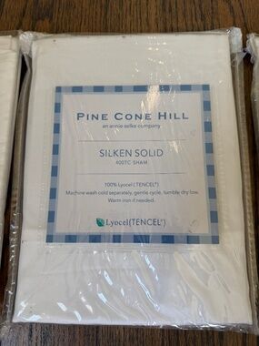 NEW Pine Cone Hill Silken Solid Euro Sham